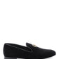 Versace velvet medusa loafers