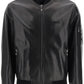 Versace leather bomber jacket