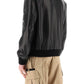 Versace leather bomber jacket