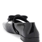 Versace open-toe ballet flats in gianni ribbon