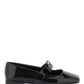 Versace open-toe ballet flats in gianni ribbon