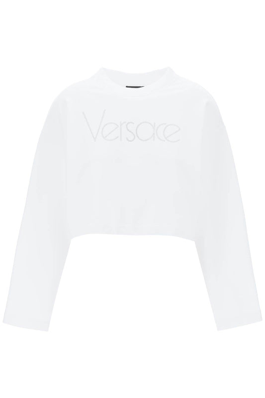 Versace "cropped sweatshirt with rhinestone