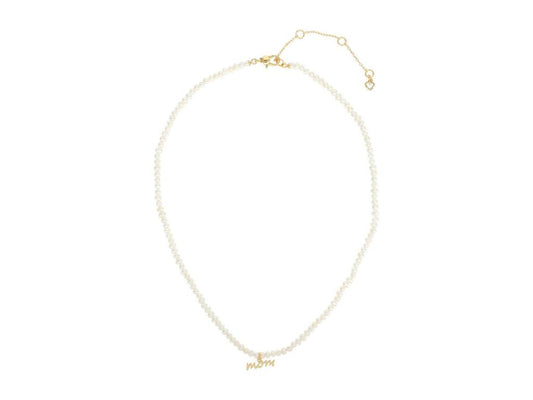 Love You, Mom Pearl Strand Pendant Necklace