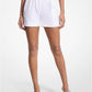 Pleated Linen Blend Shorts