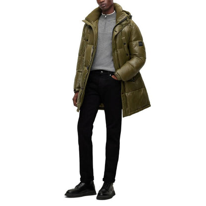 Men's Water-Repellent with Logo Patch Padded Jacket
