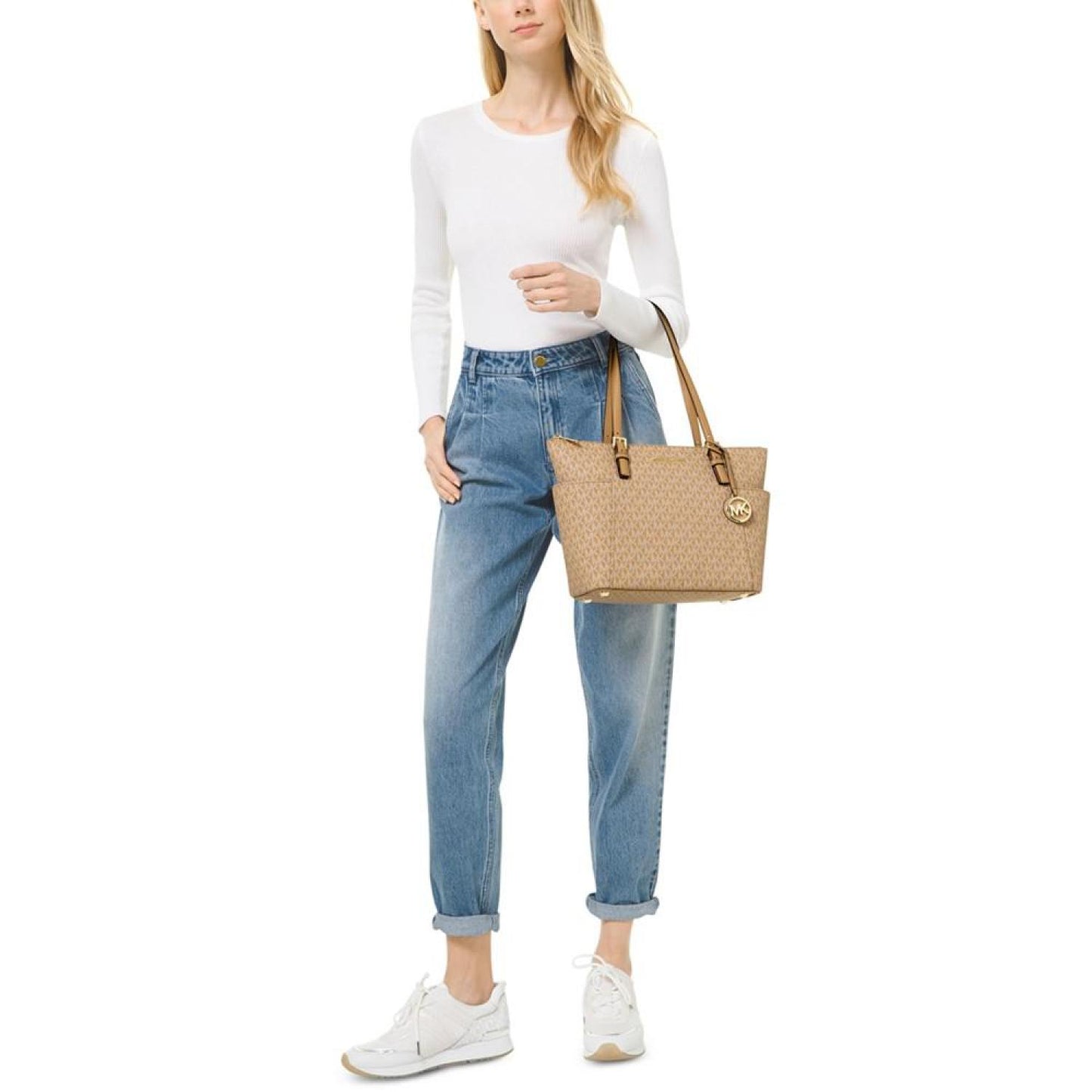 Logo Jet Set East West Top Zip Tote