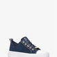 Evy Empire Logo Embossed Suede Sneaker