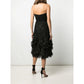 Strapless Glitter Tea-Length Tulle Gown