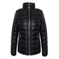 Double Zip Hidden Hood Down Fill Packable Jacket In Black