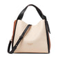 Knott Color-Blocked Pebbled Leather Medium Crossbody Tote