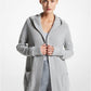 Cashmere and Linen Blend Hooded Cardigan