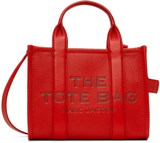 Red 'The Leather Small' Tote