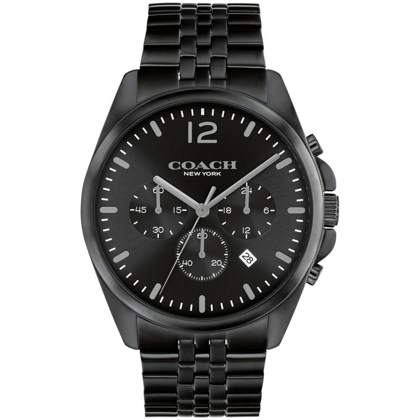 Men's Greyson Black Stainless Steel Bracelet Watch 43mm