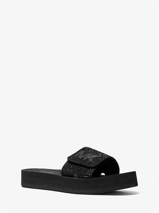 Embellished Platform Slide Sandal