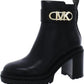 Womens Leather Lugged Sole Booties