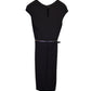 Max Mara Cocktail Dress with Belt in Black Cotton