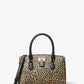 Ruby Small Leopard Print Calf Hair Satchel