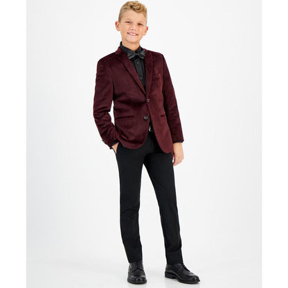 Big Boys Silver Slim Fit Stretch Suit Jacket