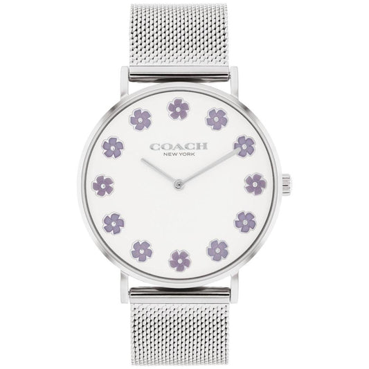 Women's Perry Quartz Silver-Tone Stainless Steel Mesh Bracelet Watch 36mm