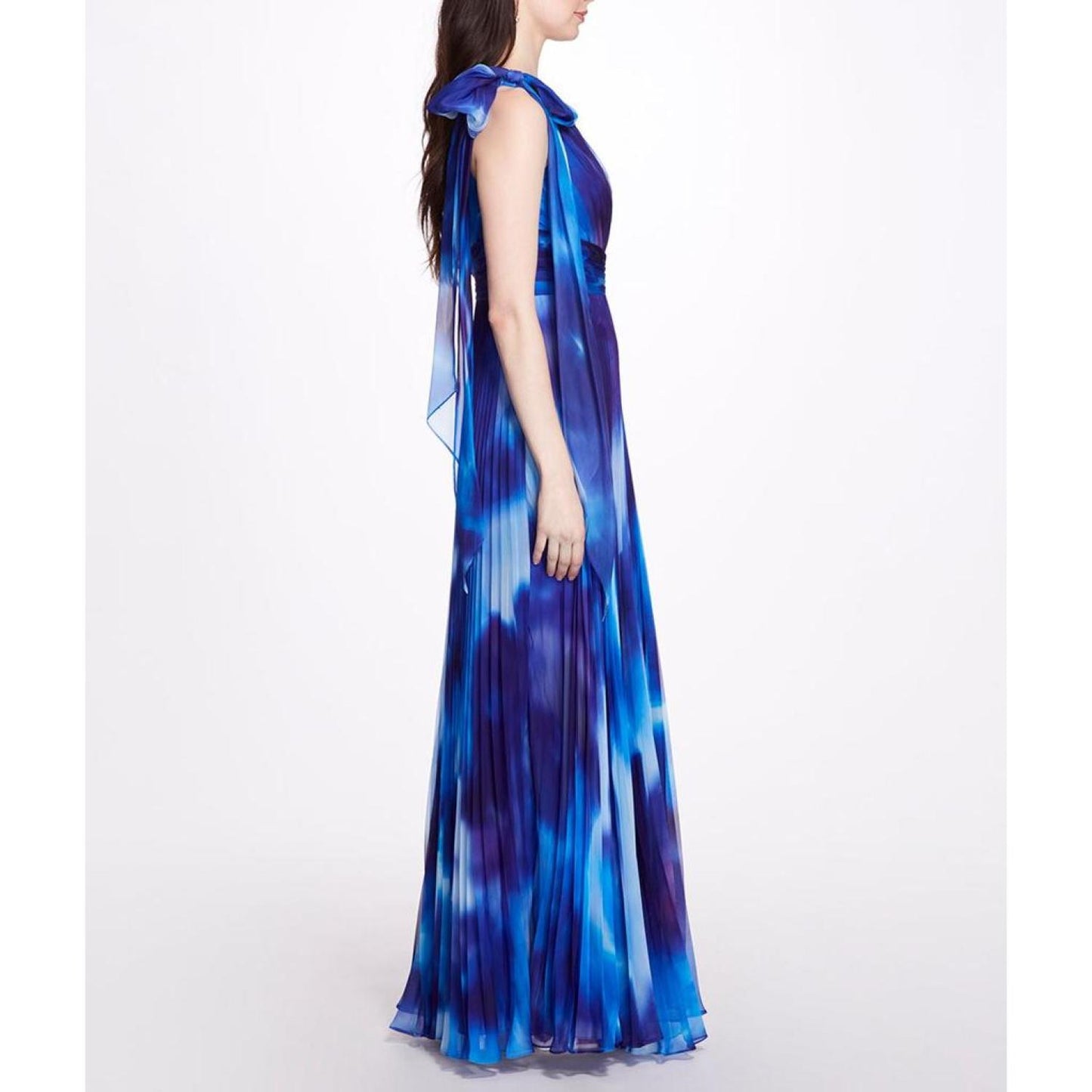 One Shoulder Pleated Gown