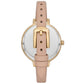 Women's Metro Three-Hand Nude Leather Watch 34mm Gift Set