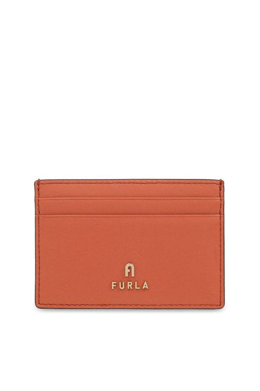 Furla Camelia Logo Plaque Card Holder