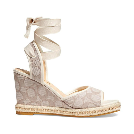 Women's Page Signature Ankle-Tie Wedge Sandals