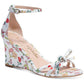 Flamenco Womens Leather Strappy Wedge Heels