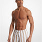 Woven Striped Swim Trunks