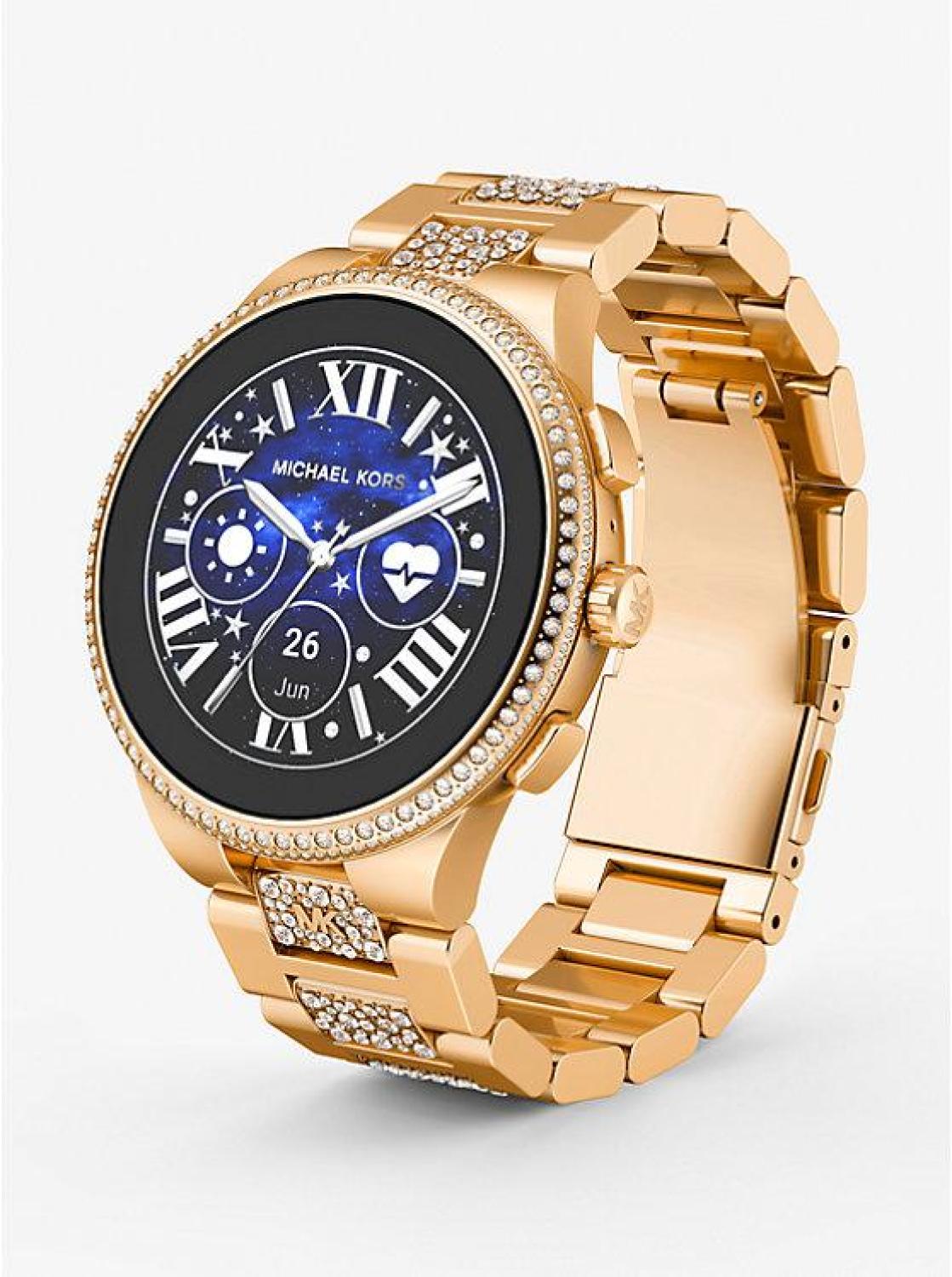Gen 6 Camille Pavé Gold-Tone Smartwatch
