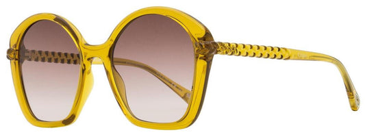 Chloe Women's Geometric Sunglasses CH0003S 004 Amber Yellow 55mm