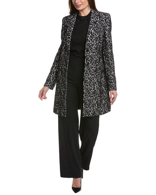 Michael Kors Collection Bonded Lace Reefer Coat