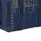 The Micro Denim-Printed Leather Tote Bag