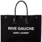 Saint Laurent Rive Gauche Canvas & Leather Tote