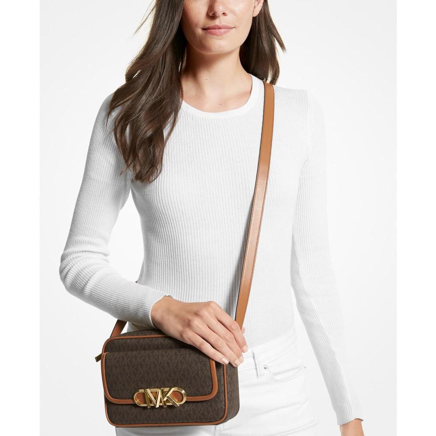 Logo Parker Chain Swag Camera Crossbody