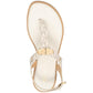 Women's MK Plate Flat Thong Sandals