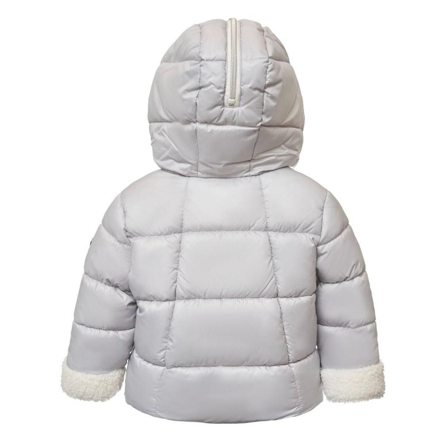 Baby Girls Berber Cuff Split Zip Hood Puffer Jacket