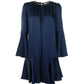 Michael Kors Chain-Neck Flared Satin Dress