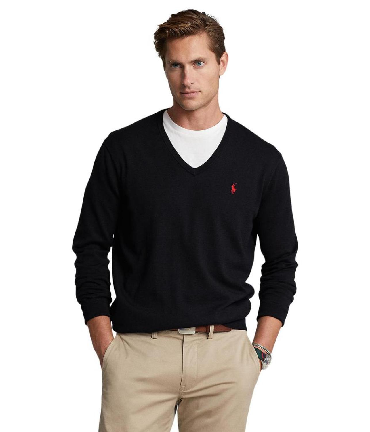 Cotton V-Neck Sweater