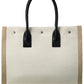 Saint Laurent Rive Gauche Small Canvas & Leather Tote