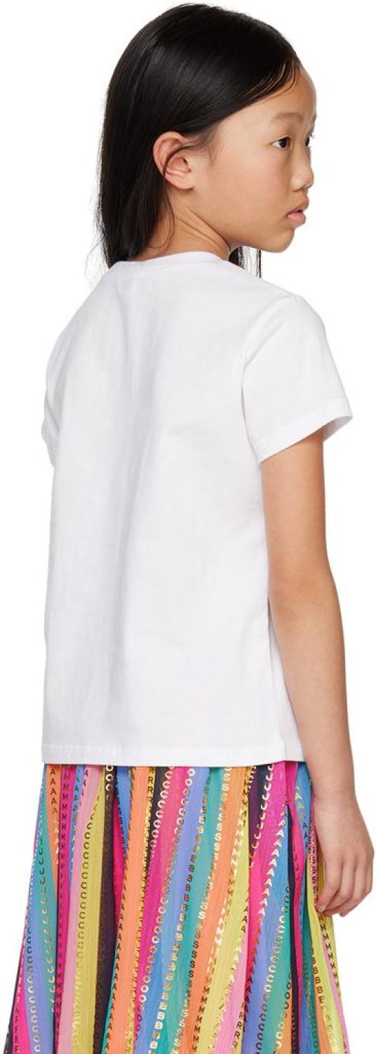 Kids White Crochet Pocket T-Shirt