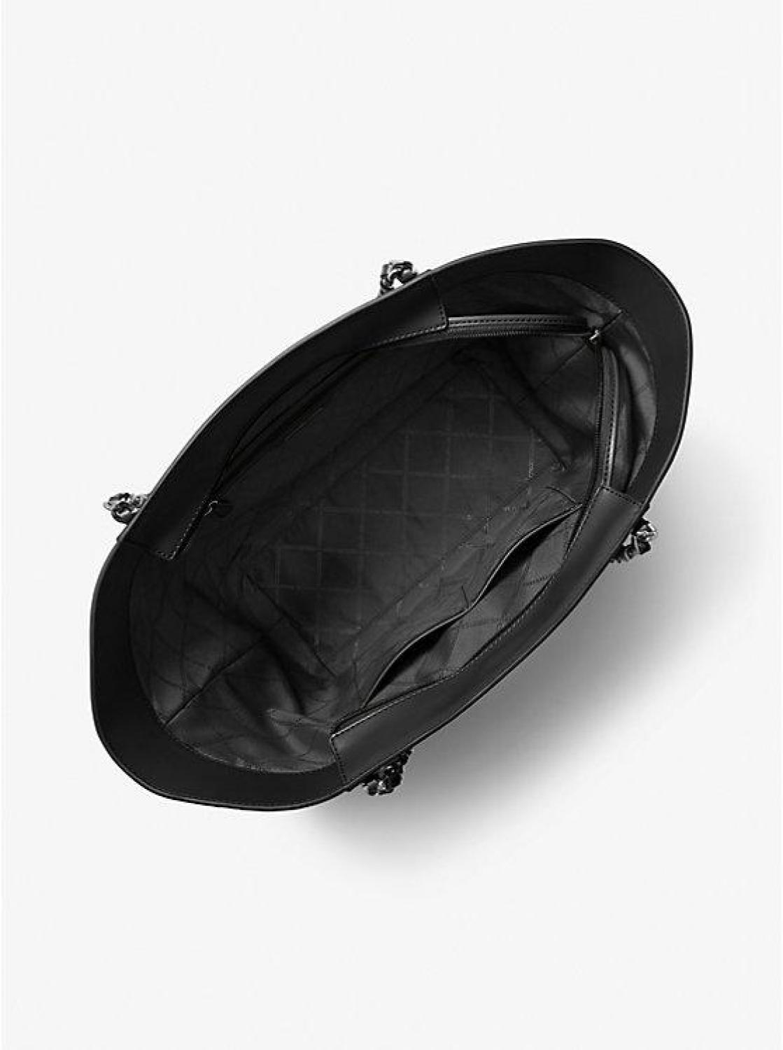 Westley Large Pebbled Leather Chain-Link Tote Bag