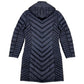 Michael Michael Kors Women Chevron Double Layer Zipper 3/4 Hooded Packable Coat