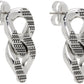 Silver Monogram Chain Link Earrings