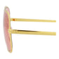 Square-Frame Metal Sunglasses