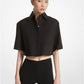 Stretch Cotton Poplin Cropped Shirt