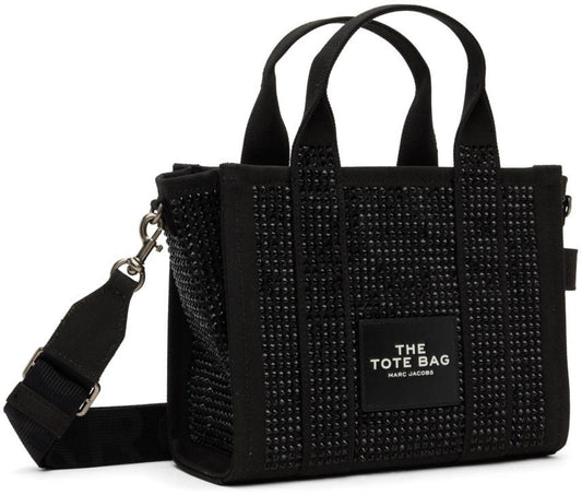 Black 'The Crystal Canvas Small' Tote