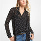Floral Georgette Tie-Neck Blouse