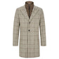 Slim-fit coat with zip-up inner