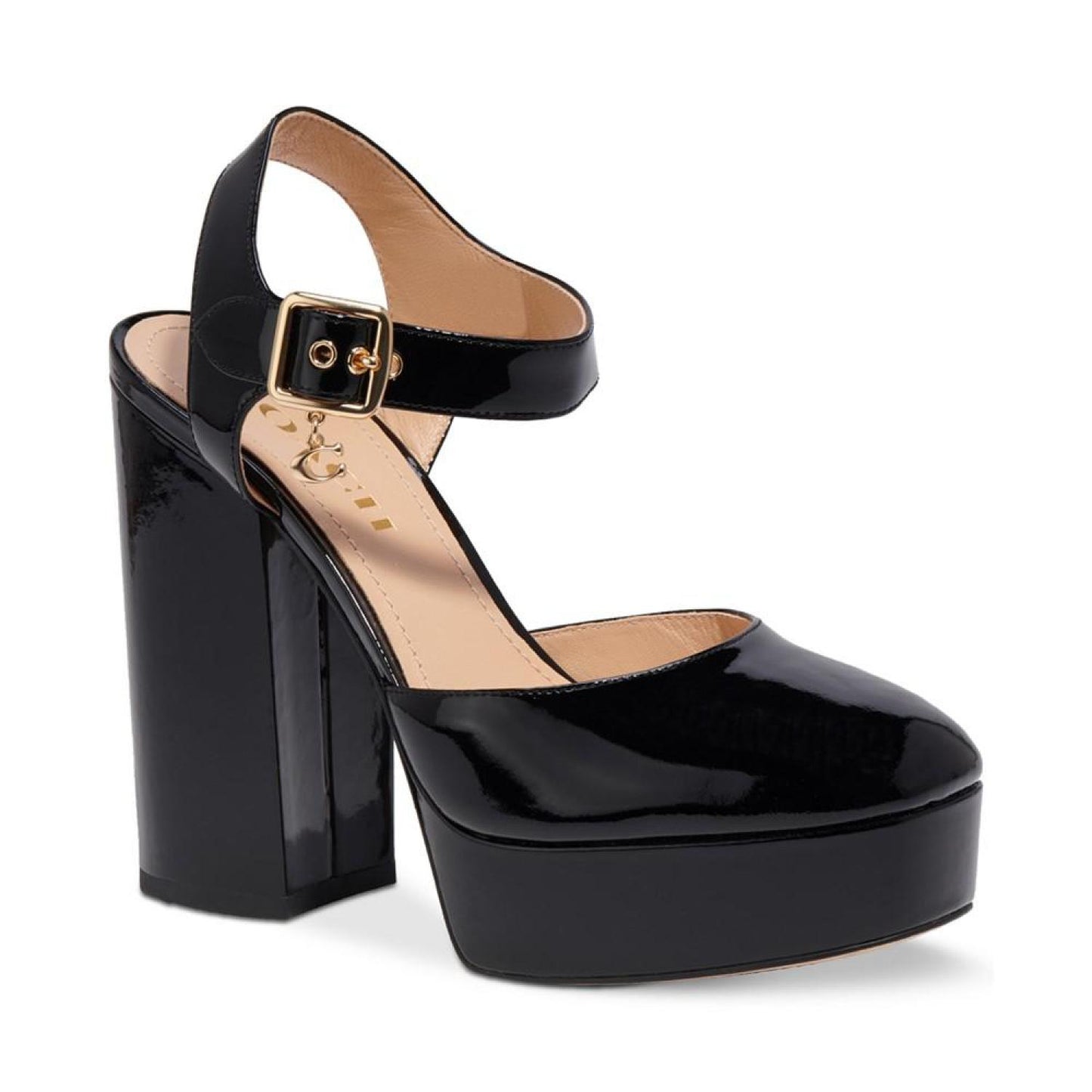 Women's Isabella Ankle-Strap Platform Block-Heel Pumps